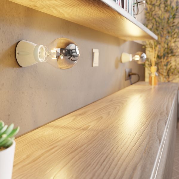 E27 LED Leuchtmittel, A60, warmweiß (2700 K), 4,1 W, 461lm, Kopfspiegel (silber) Günstiger Verkauf