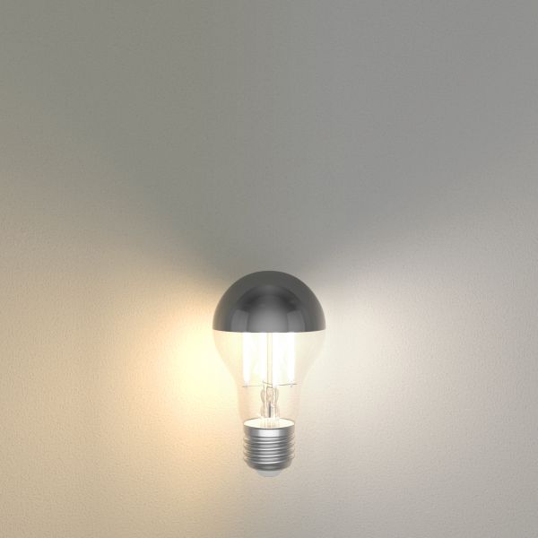 E27 LED Leuchtmittel, A60, warmweiß - kaltweiß (2700 - 7000 K), 4,8 W, 486lm, Smart Home, WLAN, Alexa, Kopfspiegel (silber) Cyber Monday