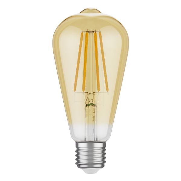 E27 LED Leuchtmittel, ST64, extra warmweiß (2500 K), 7,2 W, 814lm, 3-Stufen-Dimmer, goldfarben Heißer Verkauf