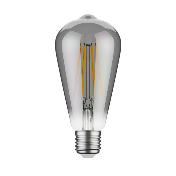 E27 LED Leuchtmittel, ST64, extra warmweiß (1800 K), 7,6 W, 240lm, Rauchglas Sonderangebote