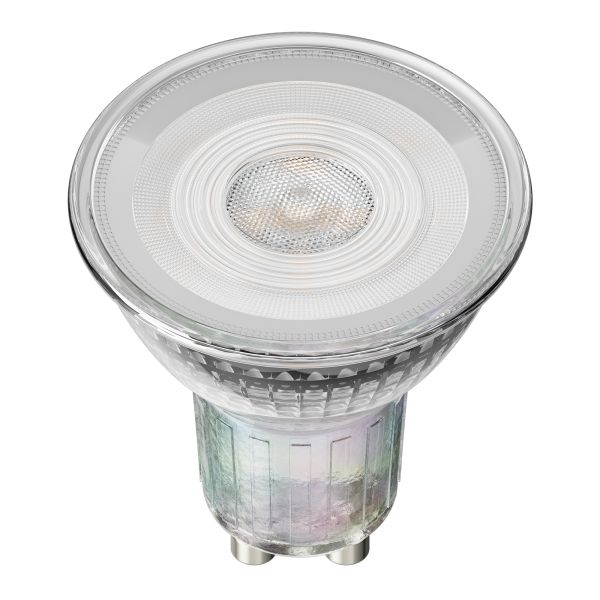 GU10 LED Leuchtmittel, PAR16, warmweiß (2800 K), 6,3 W, 374lm, 70°, 3-Stufen-Dimmer, Reflektorspiegel (silber) VIP-Rabatte
