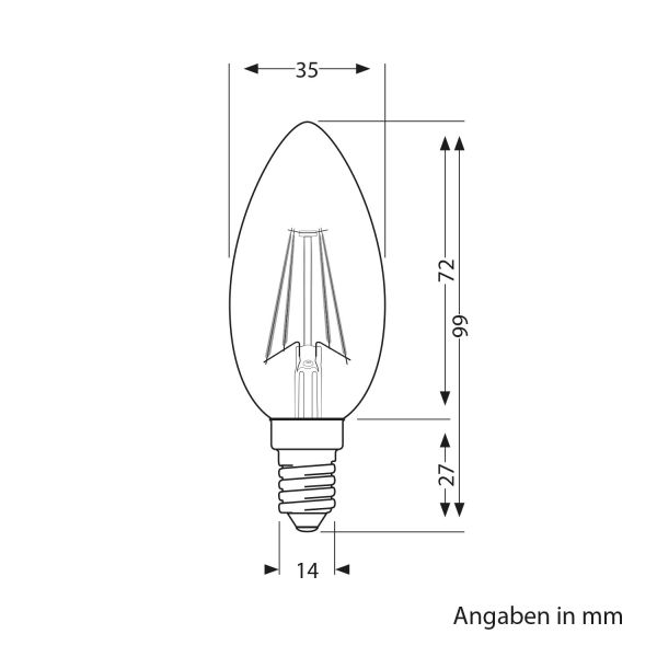 E14 LED Leuchtmittel, Kerze, warmweiß (2700 K), 4,3 W, 424lm, gefrostet Begrenzte Freigabe