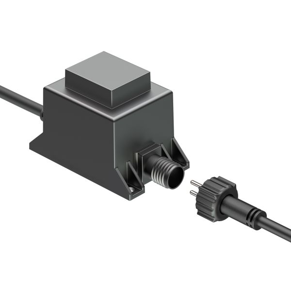 20W LED Trafo-Netzteil/Transformator für Stecksystem NEMO, Stecker, 12V AC, schwarz, IP65 Bis zu 50% Rabatt