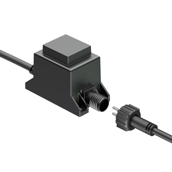10W LED Trafo-Netzteil/Transformator für Stecksystem NEMO, Stecker, 12V AC, schwarz, IP65 Nur für heute