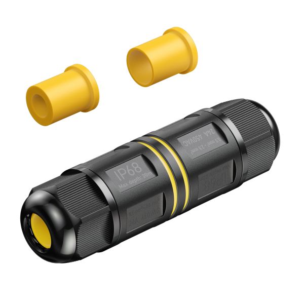Kabelverbinder für außen, IP68, Muffe für 5 - 12mm Kabel-Durchmesser Auslauf