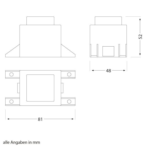 10W LED Trafo-Netzteil/Transformator 2-adrig, Stecker, 12V AC, schwarz, IP44 Outlet