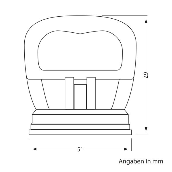 Saugheber / Glassauger, mini, 51mm Ø Auslauf