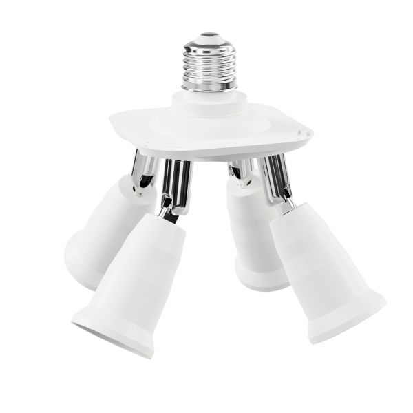 E27 Sockel, 4-fach Splitter-Adapter, weiß Angebote