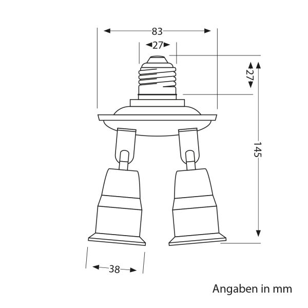 E27 Sockel, 4-fach Splitter-Adapter, weiß Angebote