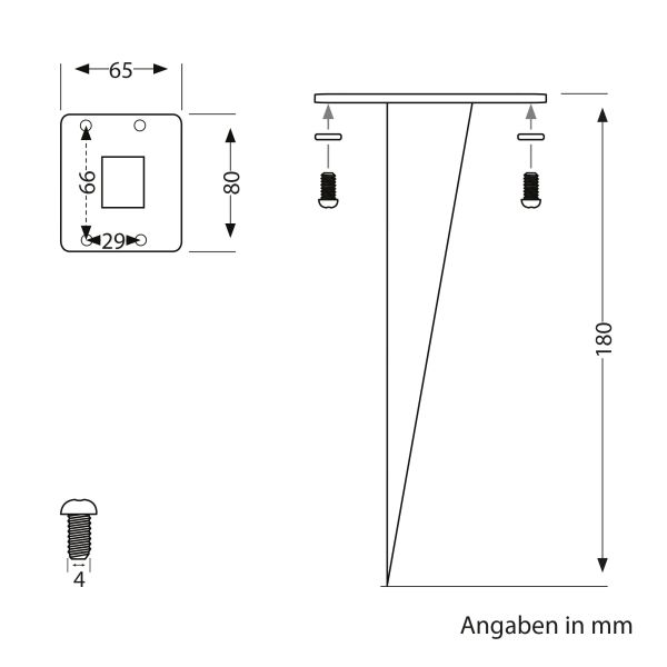 Garten-Erdspieß, für POMI, edelstahl, 18cm, 8 x 6,5cm Großer Ausverkauf