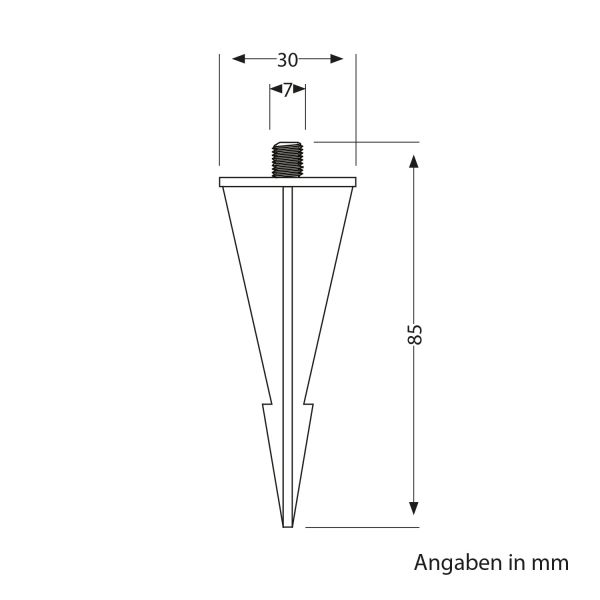 Garten-Erdspieß, für Solar-Pflasterstein BROSLO, schwarz, 8cm, 30mm Ø Flash Sale