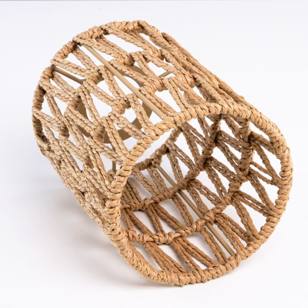 Handgefertigter Boho-Seil-Lampenschirm, natur-beige, 120mm Ø Online Shopping