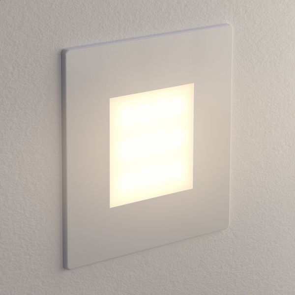 LED Treppenlicht / Wandeinbauleuchte FEX für innen und außen, eckig, 85 x 85mm (Farbe, Lichtfarbe wählbar) Vatertagsangebot