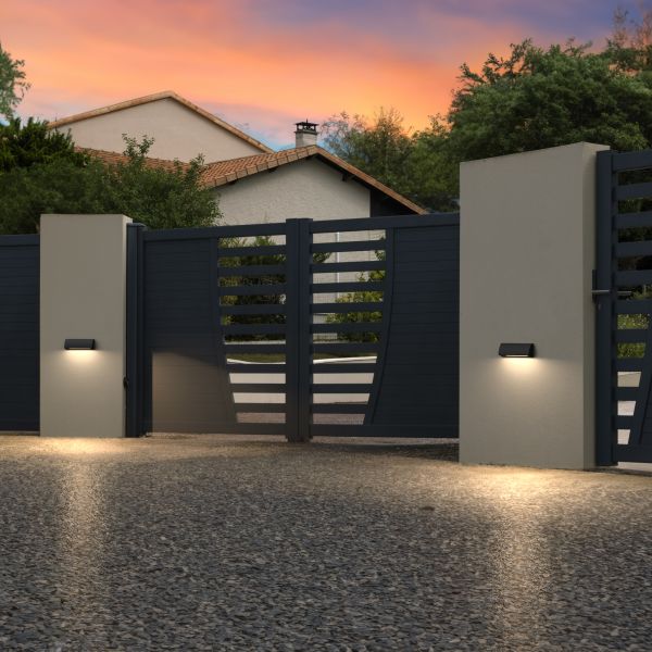 LED Wandleuchte / Treppenlicht SEGIN für außen, IP54, flach, Downlight, eckig, 6,2 W, 566lm (Farbe, Lichtfarbe wählbar) VIP-Rabatte
