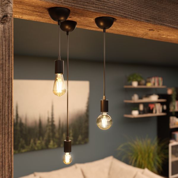 Pendelleuchte / Hängelampe DORI, 1x E27 max. 60W (Farbe, Leuchtmittel wählbar) Speichern exportieren