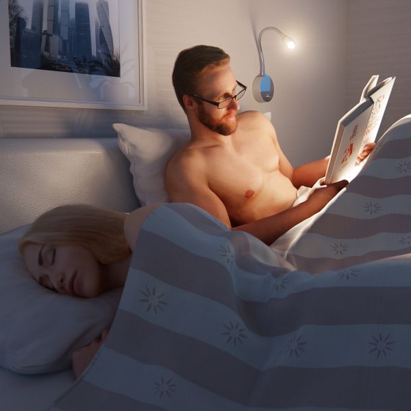 LED Lese-Lampe / Wand-Leuchte, Schwanenhals, Chrom, Schalter (Lichtfarbe, Mit Kabel wählbar) 2025