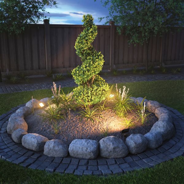 LED Gartenstrahler FLIN für außen, IP66, Stecker, 11,5 W, 837lm, warmweiß (Farbe wählbar) Auslauf