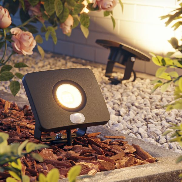 LED Gartenstrahler WEGA für außen, IP44, Bewegungsmelder, Stecker, 11,7 W, Bewegungsmelder (Lichtfarbe, Farbe wählbar) Schlussverkauf
