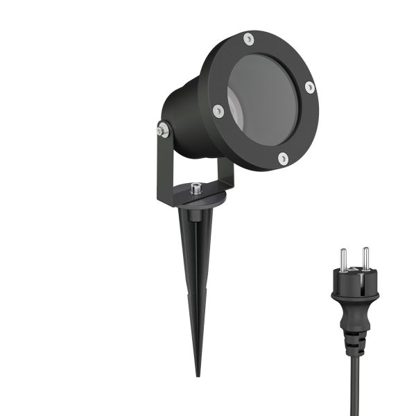 LED Gartenstrahler DUK mit Erdspieß für außen Aluminium (Farbe, Leuchtmittel wählbar) Günstiger Verkauf