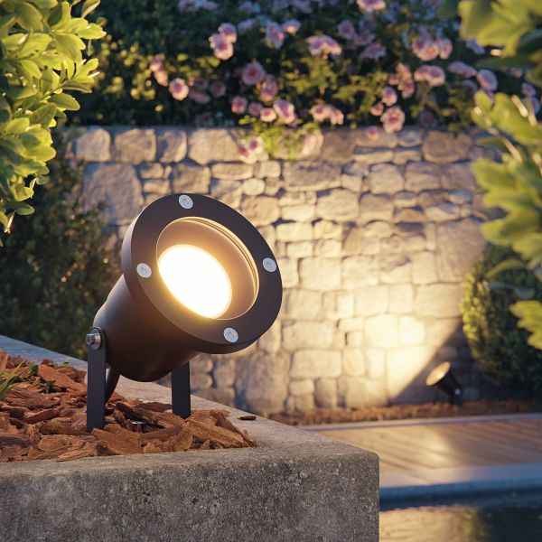 LED Gartenstrahler DUK mit Erdspieß für außen Aluminium (Farbe, Leuchtmittel wählbar) Günstiger Verkauf