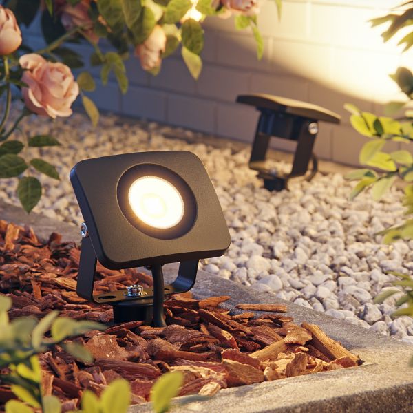 LED Gartenstrahler Wega mit Erdspieß für außen, schwarz, 9,46W (Lichtfarbe wählbar) Exklusivangebot