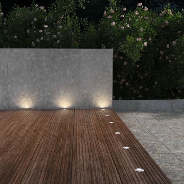 LED Boden-Einbauleuchte Atria für außen, IP65, 40mm Ø (Farbe, Lichtfarbe, Set Vorschaltgerät wählbar) Black Friday
