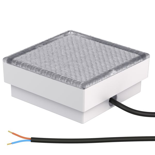 LED Pflasterstein Bodeneinbauleuchte CUS für außen, IP67, eckig, 15 x 15cm, (Lichtfarbe, Set wählbar) Lagerräumung
