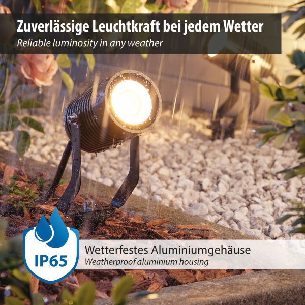 Gartenstrahler SHINGA mit Erdspieß für außen, IP65, Stecker (Farbe, Leuchtmittel wählbar) Online Outlet