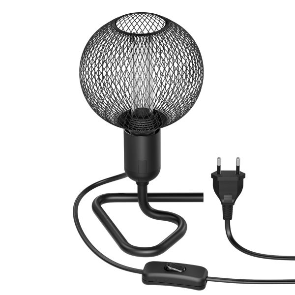 Tischlampe TRIN Lampen-Fassung Triangle Dreieck-Fuß, inkl. E27 LED, G120, extra warmweiß, 4W, 220lm Räumungsverkauf