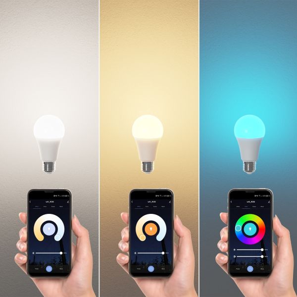 Textilkabel LEHA mit Stecker, Schalter und E27 Fassung, schwarz/weiß, 3m, inkl. Smart Home RGBW LED Lampe, 8,89W, 892lm Online