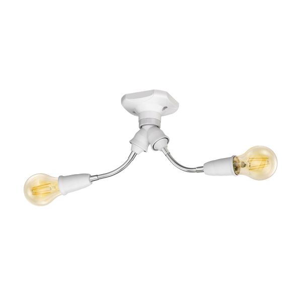 Wand-Leuchte Elektra, eckig, mit Schwanenhals zweiflammig, inkl. E27 LED Lampe gold warm-weiß je 471lm Verkauf