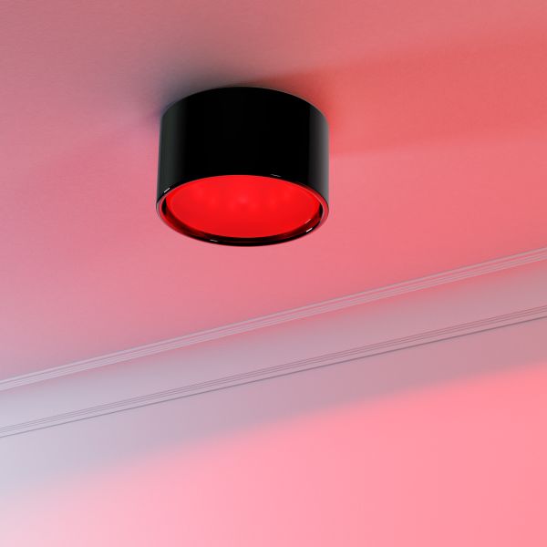 GX53 Porzellan Aufbauleuchte KLU rund 91mm Ø + smarte LED-Lampe Alexa, dimmbar, Farbtemperatur steuerbar (Farbe, Leuchtmittel wählbar) im Angebot