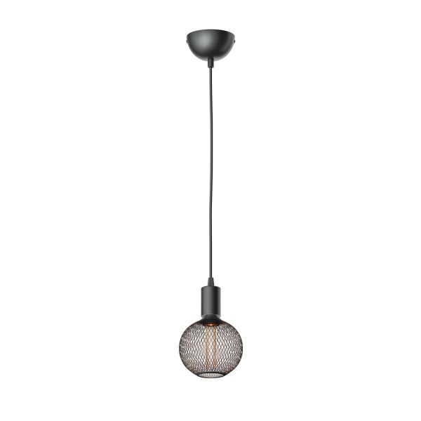 Pendelleuchte / Hängelampe DORI, schwarz matt, inkl. E27 LED, G120, extra warmweiß, 4W, 220lm Meist gekauft