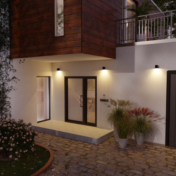Wandleuchte BIDO für außen, Aluminium, IP44, GX53 Downlight (Leuchtmittel, Farbe wählbar) Wochenangebot