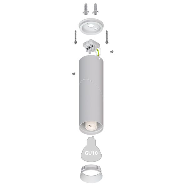 Deckenleuchte DAISI, weiß matt + Smart Home RGBW GU10 LED Lampe 473lm Letzte 2 Tage