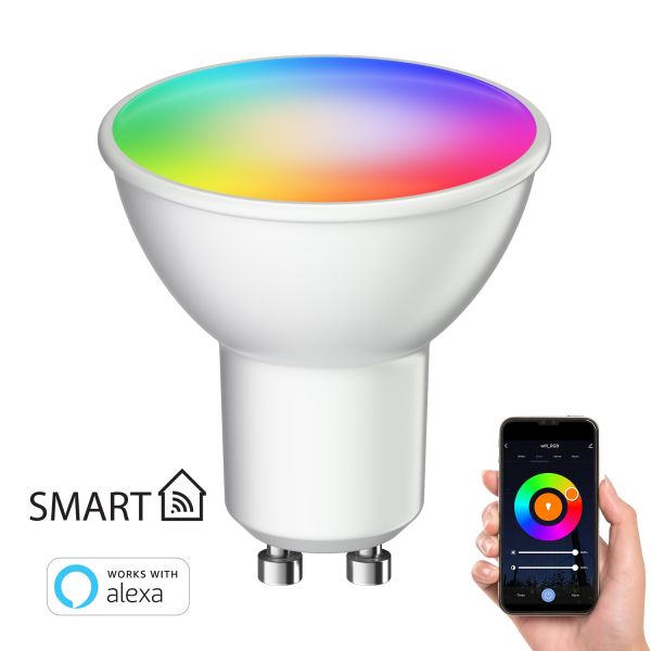 Wandspot WAIKA, zweiflammig, mit Schalter, weiß matt, inkl. Smart Home RGBW GU10 LED Lampen je 473lm Zeitbegrenzte Promotion