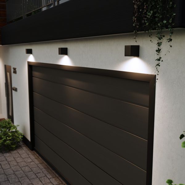 Wandleuchte ALSE Downlight für außen, Aluminium, eckig, inkl. Smart Home RGBW GU10 LED Lampe, 5,41W, 473lm (Farbe wählbar) Bis zu 60% Rabatt