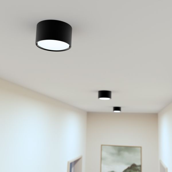 GX53 Porzellan Aufbauleuchte KLU, rund, 91mm Ø (Farbe, Leuchtmittel wählbar) Fabrik Onlineshop