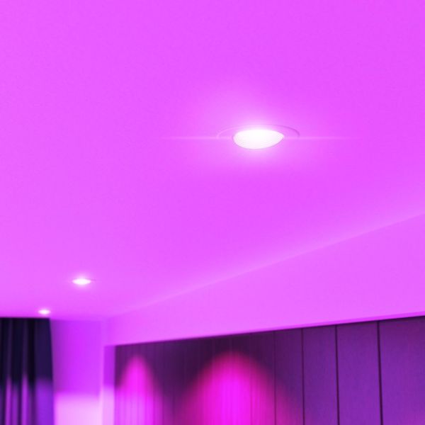 Decken-Einbaustrahler KUN, rund, schwenkbar + Smart Home RGBW GU10 LED Lampe 473lm Weihnachtsangebot