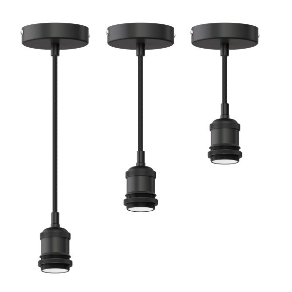Vintage Pendelleuchte RETRA, schwarz, E27 Fassung, Käfig-Schirm 122mm Ø Top Angebot
