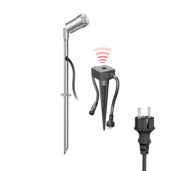 LED Gartenstrahler Spico mit Erdspieß und Dämmerungssensor für außen, IP44 (Lichtfarbe, Set, Farbe wählbar) Neueste Stile