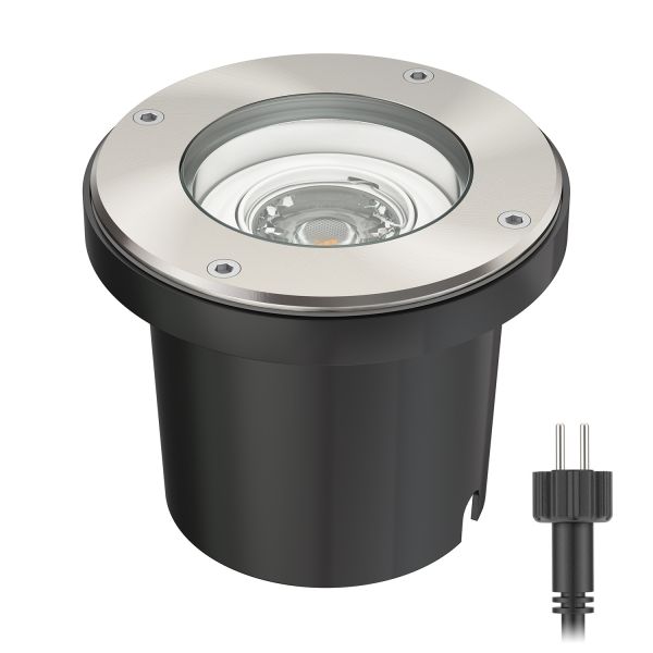 Bodeneinbaustrahler BOS für außen schwenkbar Edelstahl rund IP67 150mm Ø (Leuchtmittel, Set Vorschaltgerät wählbar) Bis zu 65% Rabatt