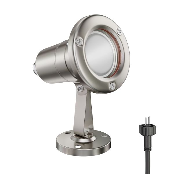Gartenstrahler MUK für außen, IP65, edelstahl (Leuchtmittel, Set Vorschaltgerät wählbar) Sonderangebot der Fabrik