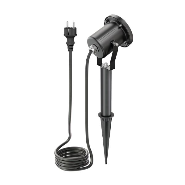 Gartenstrahler mit Erdspieß MIBU für außen Edelstahl, schwarz, inkl. Smart Home RGBW GU10 LED Lampe, 5,41W, 473lm Super Rabatt