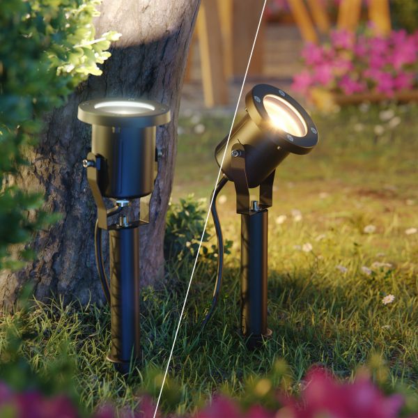 LED Gartenstrahler MIBU mit Erdspieß schwarz für außen, Edelstahl (Leuchtmittel wählbar) Black Friday Preise