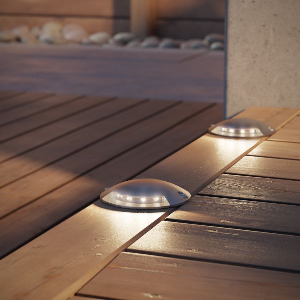 LED Boden-Aufbau-Leuchte Bunda 1-Beam, mit Dämmerungssensor, befahrbar (Farbe, Set, Lichtfarbe wählbar) Online