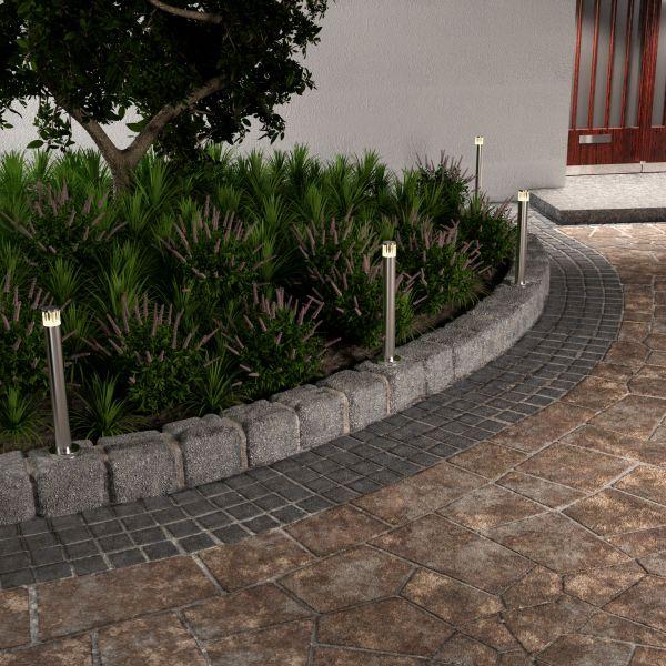 LED Wegelicht / Pollerleuchte / Gartenleuchte PILLAR für außen, IP54, 48 cm, aluminium, warmweiß Schlussverkauf