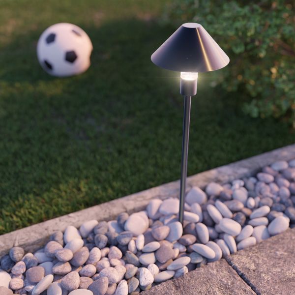 LED Gartenleuchte Hastam schwarz mit Erdspieß für außen IP44 (Lichtfarbe, Set Vorschaltgerät wählbar) Meist gekauft