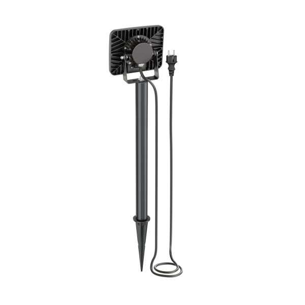LED Gartenstrahler Wega mit Erdspieß und 40cm Sockel für außen, schwarz, 28,005W, 2361lm, warm-weiß Blitzverkäufe