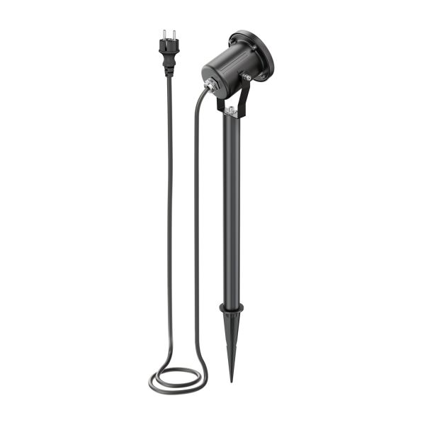 Gartenstrahler mit Erdspieß MIBU für außen Edelstahl schwarz, inkl. Smart Home RGBW GU10 LED Lampe, 5,41W, 473lm Großer Ausverkauf